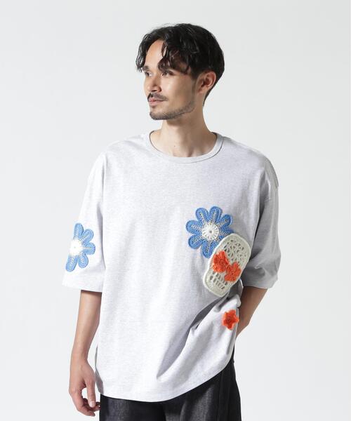 DISCOVERED（ディスカバード）の「DISCOVERED（ディスカバード） 別注MEXICAN SKULL CROCHET S/S TEE / クロシェ半袖Tシャツ（Tシャツ/カットソー・メンズ・ホワイト/ブラック/グレー・1/3）」の7枚目の写真
