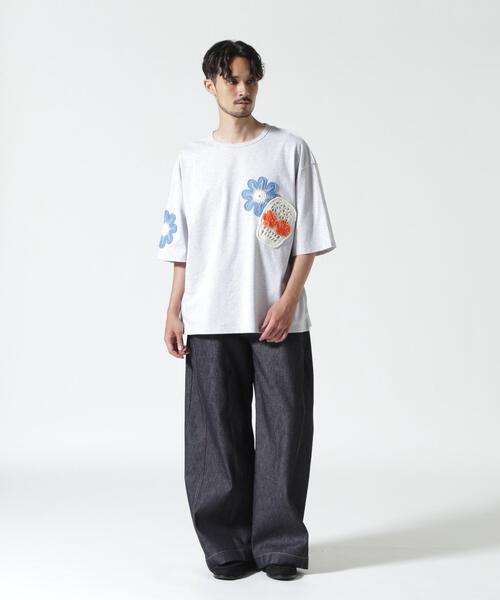 DISCOVERED（ディスカバード）の「DISCOVERED（ディスカバード） 別注MEXICAN SKULL CROCHET S/S TEE / クロシェ半袖Tシャツ（Tシャツ/カットソー・メンズ・ホワイト/ブラック/グレー・1/3）」の8枚目の写真