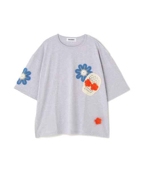 DISCOVERED（ディスカバード）の「DISCOVERED（ディスカバード） 別注MEXICAN SKULL CROCHET S/S TEE / クロシェ半袖Tシャツ（Tシャツ/カットソー・メンズ・ホワイト/ブラック/グレー・1/3）」の9枚目の写真