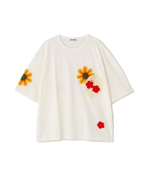 DISCOVERED（ディスカバード）の「DISCOVERED（ディスカバード） 別注MEXICAN SKULL CROCHET S/S TEE / クロシェ半袖Tシャツ（Tシャツ/カットソー・メンズ・ホワイト/ブラック/グレー・1/3）」の18枚目の写真