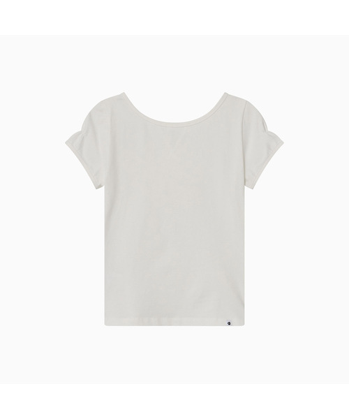 OHESHIO(オヘシオ)の「BACK BUTTON SHIRRING T-SHIRT, IVORY(Tシャツ/カットソー・レディース・その他・FREE)」の1枚目の写真