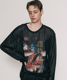 VASTIC（バスティック）の「ネオンシースルーロングスリーブ_ブラック（Tシャツ/カットソー）」