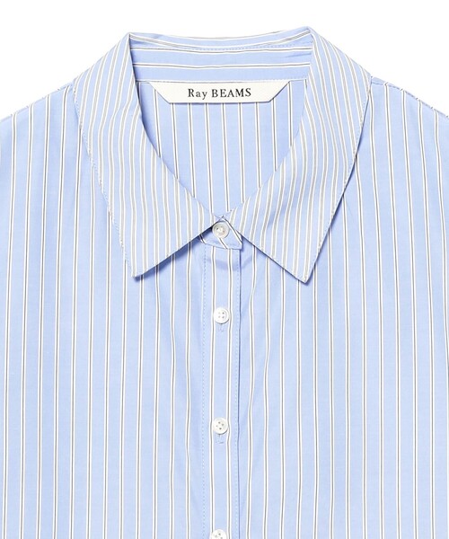 Ray BEAMS（レイビームス）の「ストライプ 切替 シャツ（シャツ/ブラウス・レディース・サックスブルー/ベージュ・ONE SIZE）」の6枚目の写真