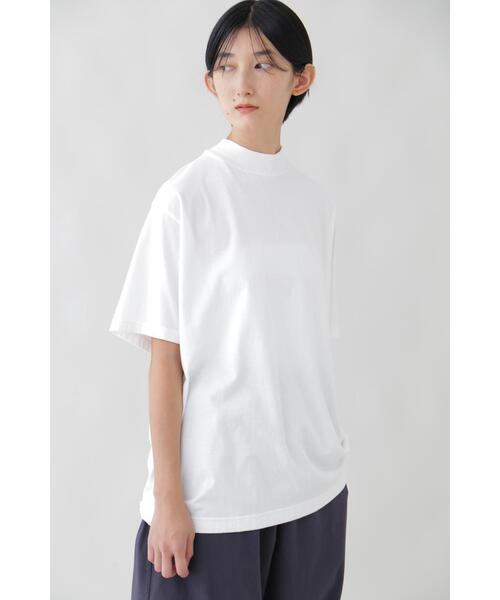 YLEVE（イレーヴ）の「Ｙ / ORGANIC COTTON JERSEY MOCK NECK S/S T（Tシャツ/カットソー・メンズ・ネイビー/ホワイト・4/1）」の7枚目の写真