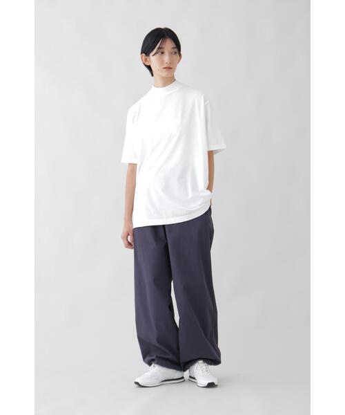 YLEVE（イレーヴ）の「Ｙ / ORGANIC COTTON JERSEY MOCK NECK S/S T（Tシャツ/カットソー・メンズ・ネイビー/ホワイト・4/1）」の6枚目の写真