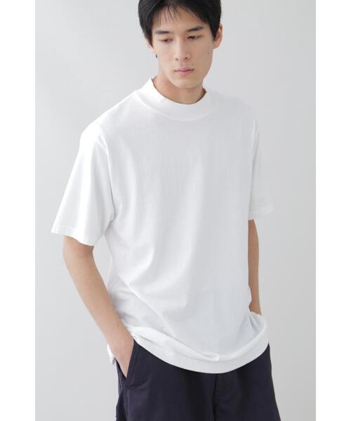 YLEVE（イレーヴ）の「Ｙ / ORGANIC COTTON JERSEY MOCK NECK S/S T（Tシャツ/カットソー・メンズ・ネイビー/ホワイト・4/1）」の5枚目の写真