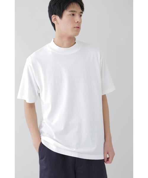 YLEVE（イレーヴ）の「Ｙ / ORGANIC COTTON JERSEY MOCK NECK S/S T（Tシャツ/カットソー・メンズ・ネイビー/ホワイト・4/1）」の4枚目の写真