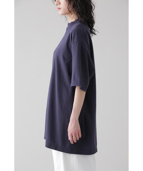 YLEVE（イレーヴ）の「Ｙ / ORGANIC COTTON JERSEY MOCK NECK S/S T（Tシャツ/カットソー・メンズ・ネイビー/ホワイト・4/1）」の12枚目の写真