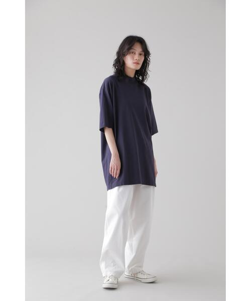 YLEVE（イレーヴ）の「Ｙ / ORGANIC COTTON JERSEY MOCK NECK S/S T（Tシャツ/カットソー・メンズ・ネイビー/ホワイト・4/1）」の11枚目の写真