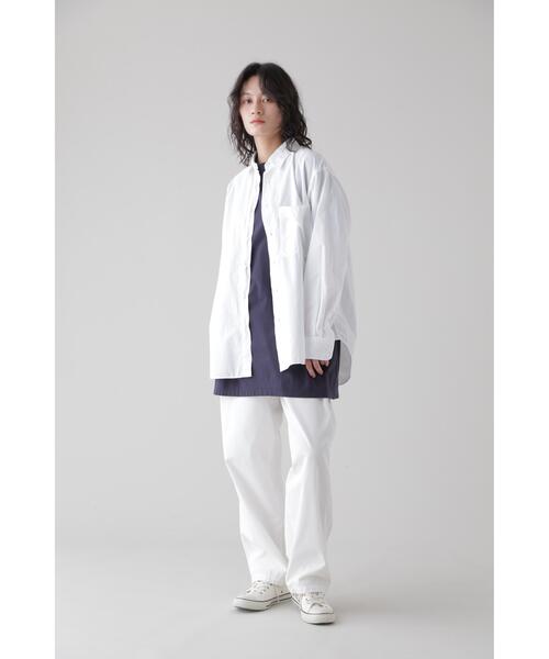 YLEVE（イレーヴ）の「Ｙ / ORGANIC COTTON JERSEY MOCK NECK S/S T（Tシャツ/カットソー・メンズ・ネイビー/ホワイト・4/1）」の10枚目の写真