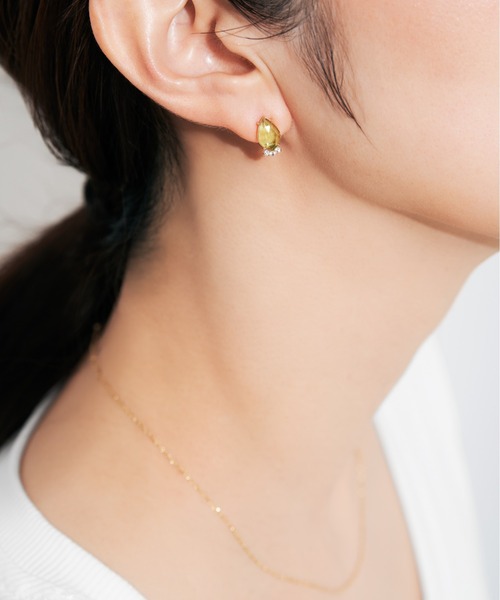 Jewel closet by L&Co.(ジュエルクローゼットバイエルアンドコー)の「K10 カラーストーン ピアス(ピアス(両耳用)・レディース・ゴールド系その他3/ゴールド系その他2/ゴールド系その他・FREE)」の7枚目の写真