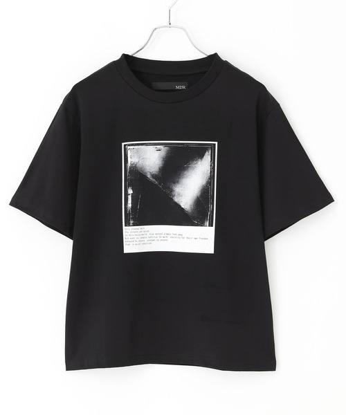 MDR(エムディアール)の「グラフィックプリントコンパクト半袖Tシャツ(Tシャツ/カットソー・メンズ・ブラック/オフホワイト・M/L)」の9枚目の写真