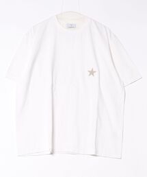 【CONVERSE TOKYO】＜UNISEX＞ ワンポイント スター レザー パッチ Tシャツ/ STAR PATCH LEATHER ACCENT T-SHIRT