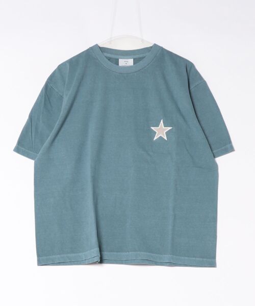 CONVERSE TOKYO（コンバーストウキョウ）の「【CONVERSE TOKYO】＜UNISEX＞ ワンポイント スター レザー パッチ Tシャツ/ STAR PATCH LEATHER ACCENT T-SHIRT（Tシャツ/カットソー・レディース・ホワイト/サックスブルー/ブラック・SMALL/MEDIUM）」の3枚目の写真