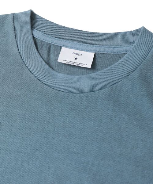 CONVERSE TOKYO(コンバーストウキョウ)の「STAR LEATHER PATCH TEE(Tシャツ/カットソー・レディース・ホワイト/サックスブルー/ブラック・SMALL/MEDIUM)」の5枚目の写真