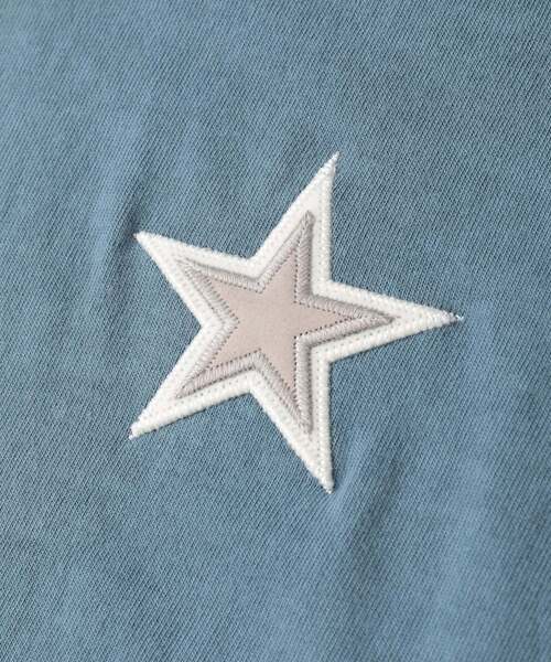 CONVERSE TOKYO(コンバーストウキョウ)の「STAR LEATHER PATCH TEE(Tシャツ/カットソー・レディース・ホワイト/サックスブルー/ブラック・SMALL/MEDIUM)」の8枚目の写真