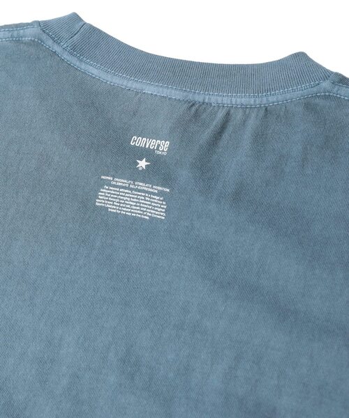 CONVERSE TOKYO(コンバーストウキョウ)の「STAR LEATHER PATCH TEE(Tシャツ/カットソー・レディース・ホワイト/サックスブルー/ブラック・SMALL/MEDIUM)」の9枚目の写真