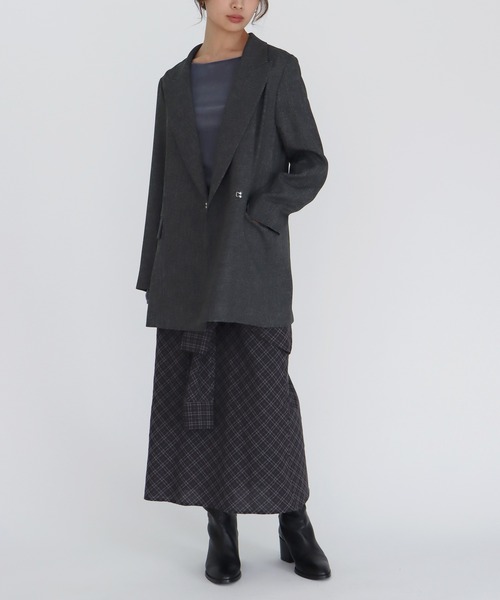 DRESSLAVE(ドレスレイブ)の「B7 / peaked lapel jacket(ピークドラペルジャケット)(テーラードジャケット・レディース・ブラウン/グレー・38)」の3枚目の写真