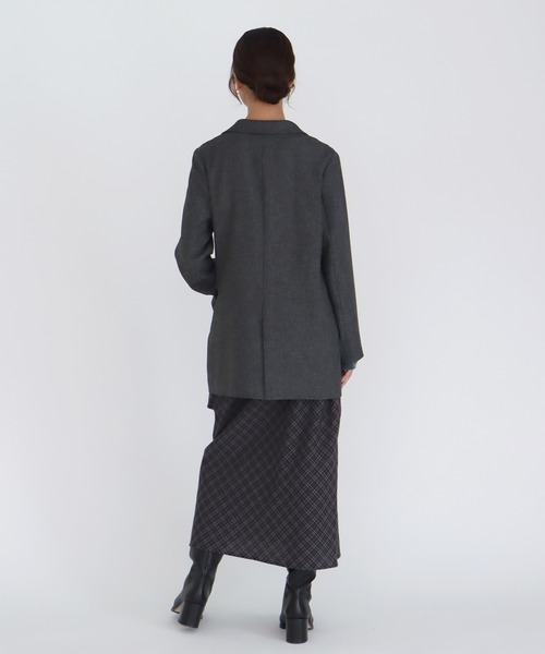 DRESSLAVE(ドレスレイブ)の「B7 / peaked lapel jacket(ピークドラペルジャケット)(テーラードジャケット・レディース・ブラウン/グレー・38)」の6枚目の写真