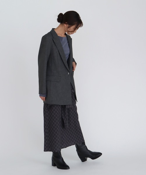 DRESSLAVE(ドレスレイブ)の「B7 / peaked lapel jacket(ピークドラペルジャケット)(テーラードジャケット・レディース・ブラウン/グレー・38)」の5枚目の写真
