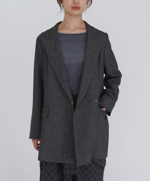DRESSLAVE(ドレスレイブ)の「B7 / peaked lapel jacket(ピークドラペルジャケット)(テーラードジャケット・レディース・ブラウン/グレー・38)」の7枚目の写真