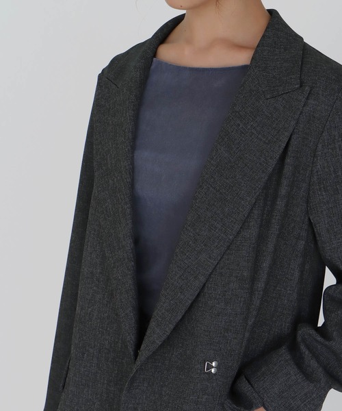 DRESSLAVE(ドレスレイブ)の「B7 / peaked lapel jacket(ピークドラペルジャケット)(テーラードジャケット・レディース・ブラウン/グレー・38)」の8枚目の写真
