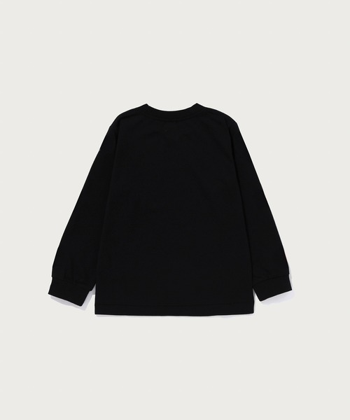 A BATHING APE(アベイシングエイプ)の「MILO ON BAPE ONE POINT LS TEE(Tシャツ/カットソー・キッズ・ホワイト/ブラック/ピンク・110/100/90/130/120/140)」の5枚目の写真
