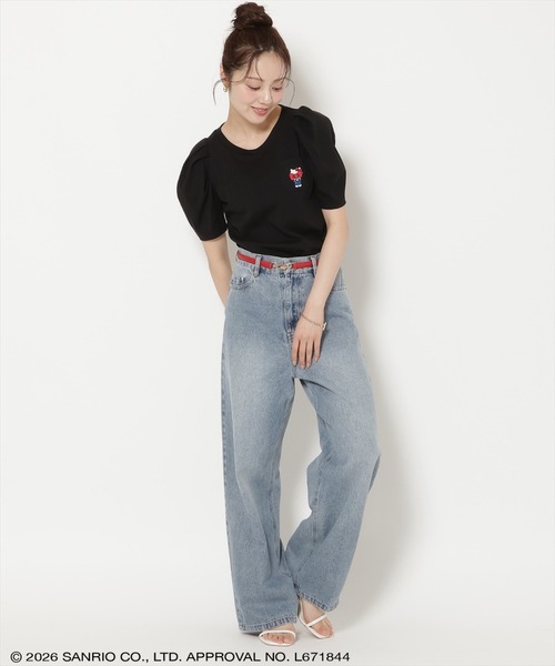 WILLSELECTION(ウィルセレクション)の「ワイドデニムパンツ(デニムパンツ・レディース・ブルー/ネイビー・S/M)」の1枚目の写真