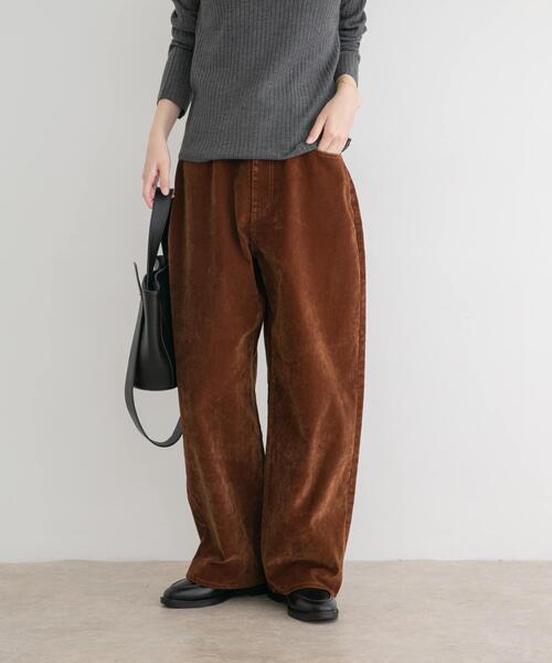 ITEMS URBANRESEARCH(アイテムズ アーバンリサーチ)の「コクーンワイドパンツ(その他パンツ・レディース・ライトブルー/ブラウン/ブルー・MEDIUM/SMALL)」の2枚目の写真