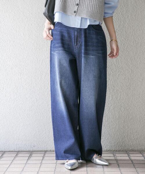 ITEMS URBANRESEARCH(アイテムズ アーバンリサーチ)の「コクーンワイドパンツ(その他パンツ・レディース・ライトブルー/ブラウン/ブルー・MEDIUM/SMALL)」の13枚目の写真