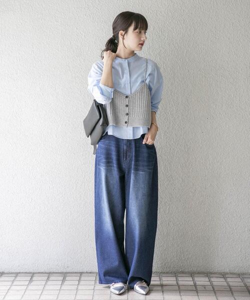 ITEMS URBANRESEARCH(アイテムズ アーバンリサーチ)の「コクーンワイドパンツ(その他パンツ・レディース・ライトブルー/ブラウン/ブルー・MEDIUM/SMALL)」の18枚目の写真