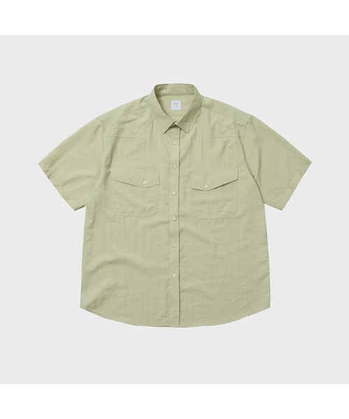 TY(ティワイ)の「セリン ウェスタン ハーフシャツ - クロップ, 3COLOR(シャツ/ブラウス・メンズ・ブラック/ミント/Beige・MEDIUM/LARGE/X-LARGE)」の1枚目の写真