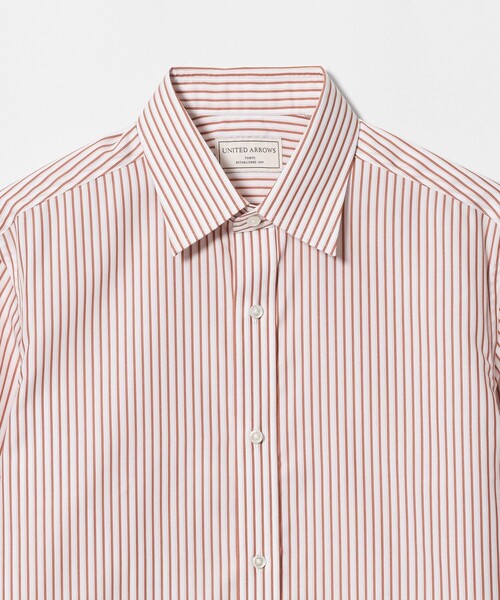UNITED ARROWS(ユナイテッドアローズ)の「イージーケア AG シックシンストライプ ショートポイント レギュラーカラーシャツ 抗菌防臭(シャツ/ブラウス・メンズ・ダークオレンジ・41cm/39cm/37cm/38cm/40cm)」の4枚目の写真