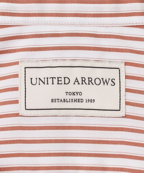 UNITED ARROWS(ユナイテッドアローズ)の「イージーケア AG シックシンストライプ ショートポイント レギュラーカラーシャツ 抗菌防臭(シャツ/ブラウス・メンズ・ダークオレンジ・41cm/39cm/37cm/38cm/40cm)」の9枚目の写真