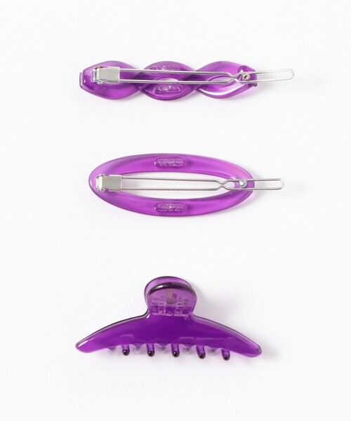 BEAMS BOY(ビームスボーイ)の「ミニ ヘアクリップ 3SET(バレッタ/ヘアクリップ・レディース・ブラウン/パープル・ONE SIZE)」の3枚目の写真