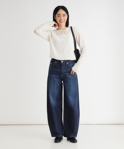 SOMETHING(サムシング)の「HANA CURVE TAPER(その他パンツ・レディース・ネイビー・02/03/04/05)」の6枚目の写真
