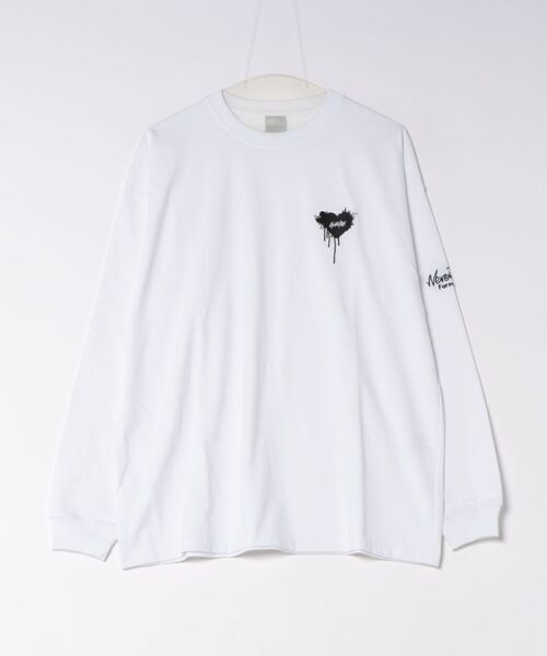 8(eight)(エイト)の「ハートワイドシルエットロンT(Tシャツ/カットソー・メンズ・ブラック/チャコール/ホワイト・MEDIUM/X-LARGE)」の1枚目の写真