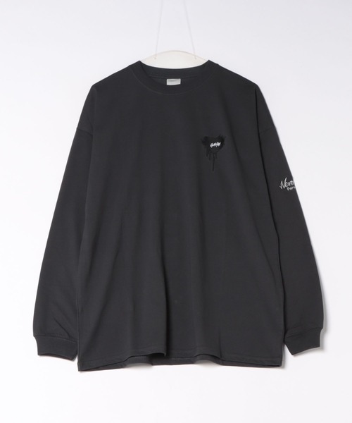 8(eight)(エイト)の「ハートワイドシルエットロンT(Tシャツ/カットソー・メンズ・ブラック/チャコール/ホワイト・MEDIUM/X-LARGE)」の3枚目の写真