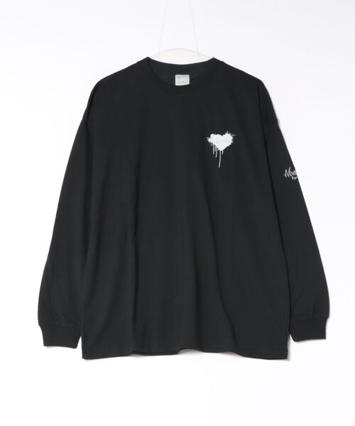 8(eight)(エイト)の「ハートワイドシルエットロンT(Tシャツ/カットソー・メンズ・ブラック/チャコール/ホワイト・MEDIUM/X-LARGE)」の2枚目の写真
