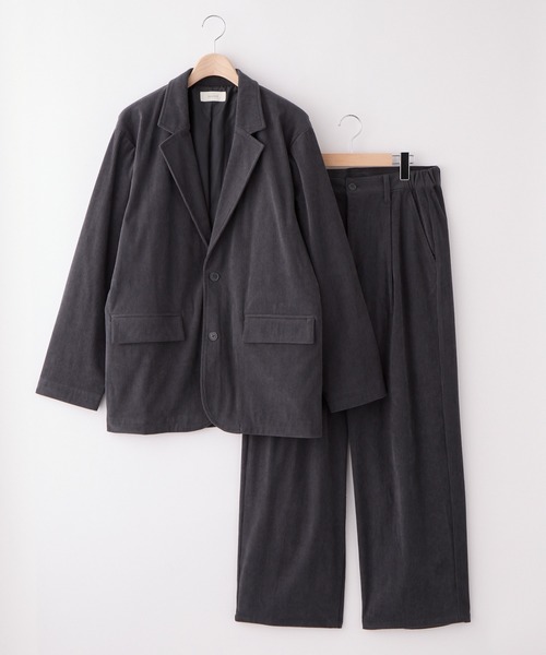 EASENCE(イーズエンス)の「【EASENCE】コーデュロイ セットアップ テーラードジャケット&タックストレートパンツ / 保温・UVカット(セットアップ・メンズ・ブラック/ダークグレー/ベージュ系/ブラウン系/ダークオリーブ・XL/L/M/S)」の8枚目の写真