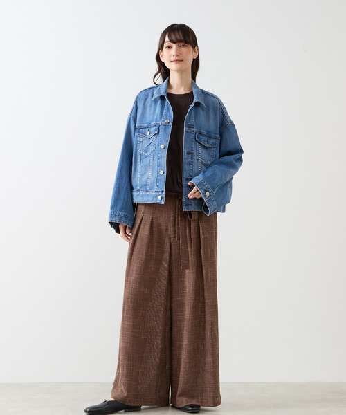 LOGEMENT DE CLAIRE(ロジュモンドクレール)の「【Healthy denim/ヘルシーデニム】Latte(デニムジャケット・レディース・インディゴブルー・FREE)」の3枚目の写真