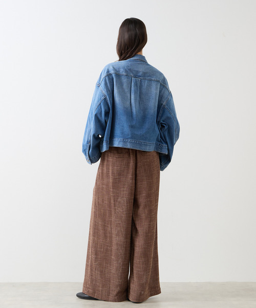 LOGEMENT DE CLAIRE(ロジュモンドクレール)の「【Healthy denim/ヘルシーデニム】Latte(デニムジャケット・レディース・インディゴブルー・FREE)」の5枚目の写真