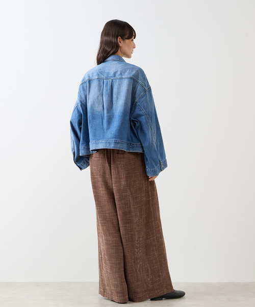 LOGEMENT DE CLAIRE(ロジュモンドクレール)の「【Healthy denim/ヘルシーデニム】Latte(デニムジャケット・レディース・インディゴブルー・FREE)」の6枚目の写真