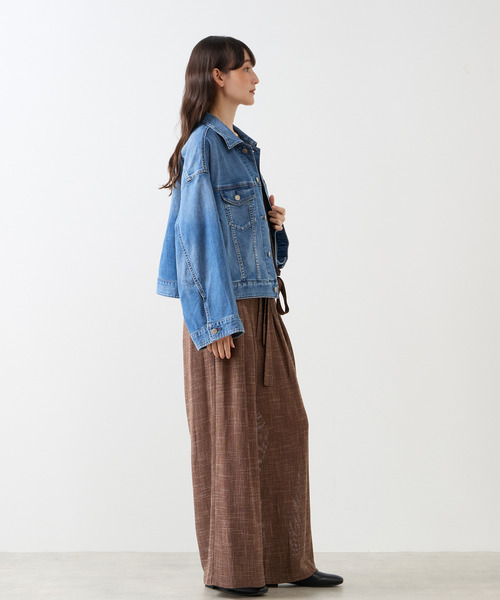 LOGEMENT DE CLAIRE(ロジュモンドクレール)の「【Healthy denim/ヘルシーデニム】Latte(デニムジャケット・レディース・インディゴブルー・FREE)」の7枚目の写真