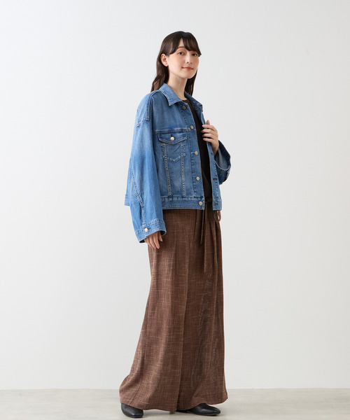 LOGEMENT DE CLAIRE(ロジュモンドクレール)の「【Healthy denim/ヘルシーデニム】Latte(デニムジャケット・レディース・インディゴブルー・FREE)」の8枚目の写真