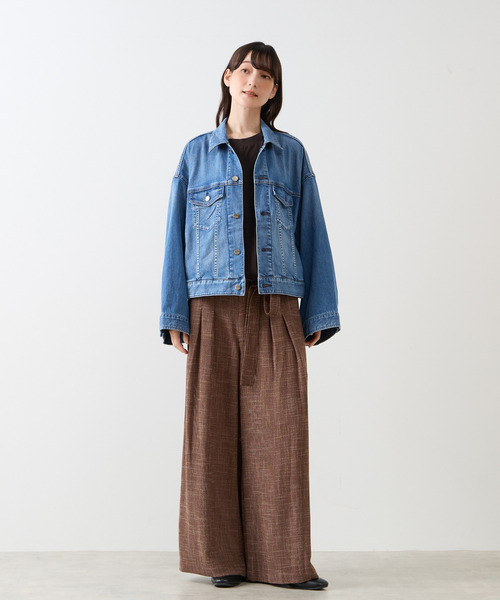 LOGEMENT DE CLAIRE(ロジュモンドクレール)の「【Healthy denim/ヘルシーデニム】Latte(デニムジャケット・レディース・インディゴブルー・FREE)」の9枚目の写真