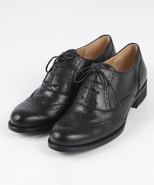 BARCLAY(バークレー)の「BARCLAY(バークレー)定番ウィングチップレースアップシューズ(ドレスシューズ・レディース・ブラック系その他/ブラック・22.5cm/22cm/24.5cm/24cm/23.5cm/23cm)」の1枚目の写真