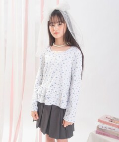 小さなお花畑のワッフルロンTEE（Tシャツ/カットソー）｜common gull