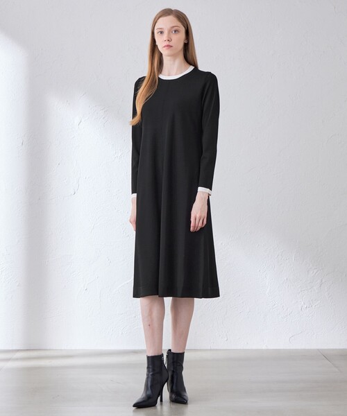 MACKINTOSH LONDON(マッキントッシュ ロンドン)の「レーヨンストレッチニットワンピース(ワンピース・レディース・ベージュ/ブラック・38/40)」の8枚目の写真