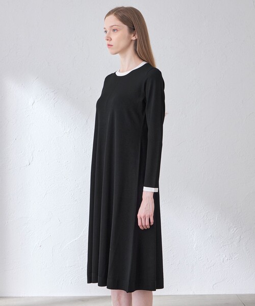 MACKINTOSH LONDON(マッキントッシュ ロンドン)の「レーヨンストレッチニットワンピース(ワンピース・レディース・ベージュ/ブラック・38/40)」の5枚目の写真